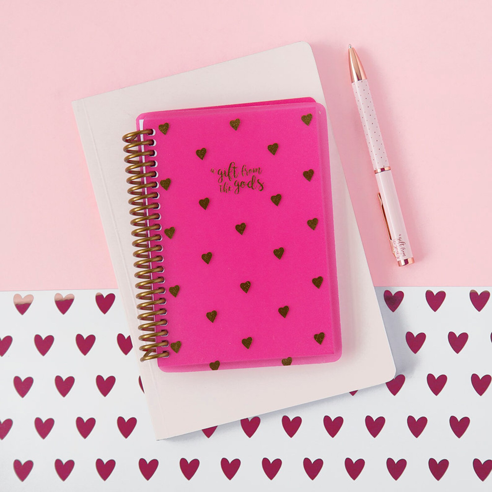 A6 Spiral Notebook Hot Pink Notepad Jotter Calligraphy & Etsy