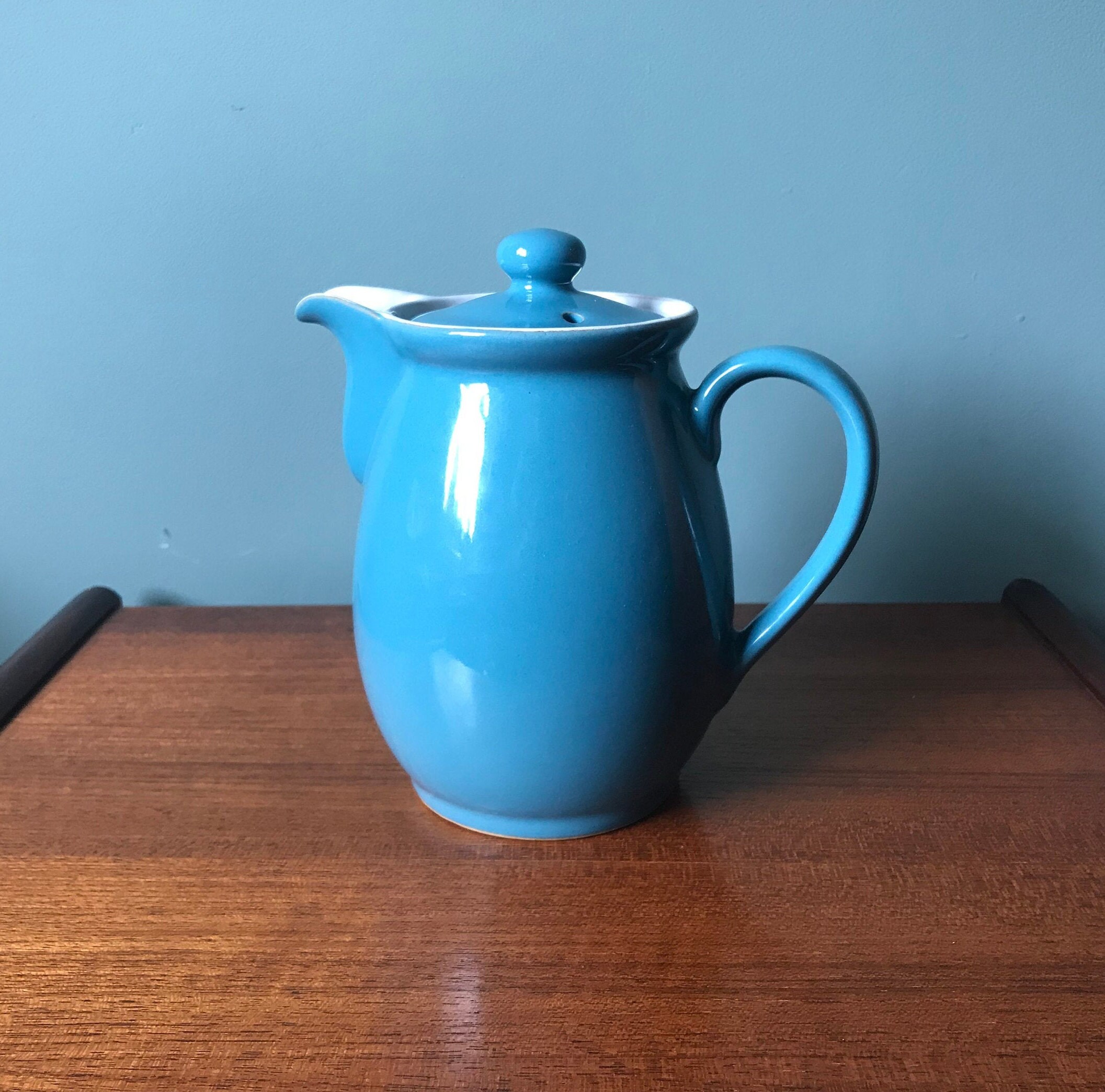 Vintage Denby Imperial Blue 1 1/2 Pint Coffee Pot Etsy