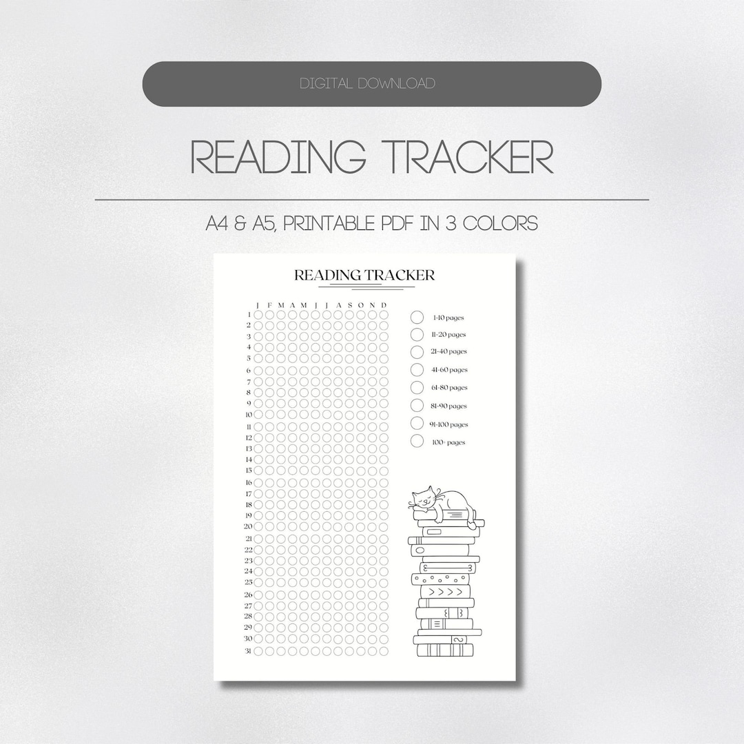 Reading Tracker Printable Reading Tracker Planner Reading Planner ...