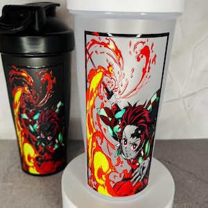 Anime Blender Bottle Anime Blender Bottle Gift Idea for Gym Lover Premade Workout Anime Shaker Protein Shaker Gym Protein Fitness Cup