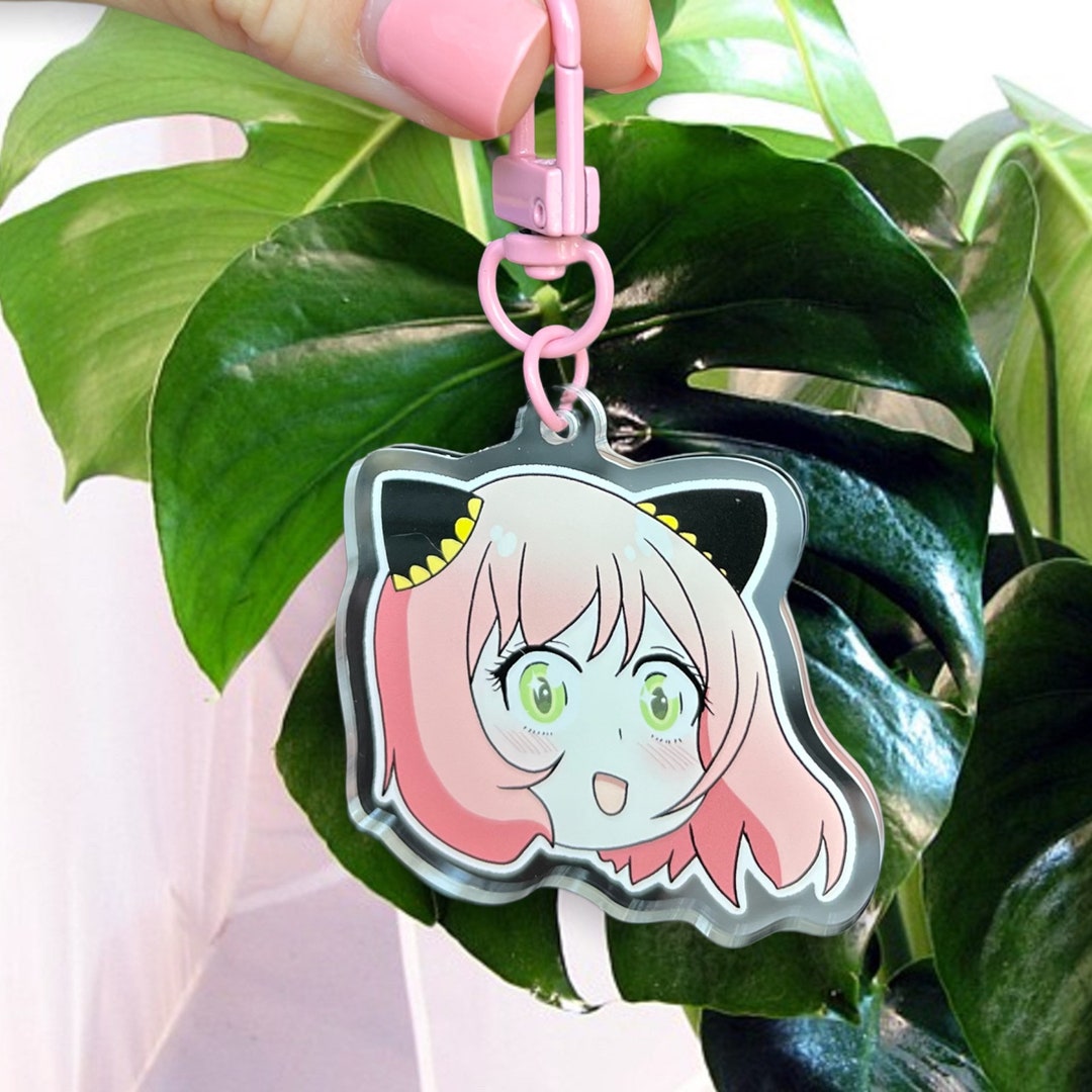 Pink Hair Girl Keychain Anime Lover Keychain Backpack Keychain Collector Anime Gift Idea Etsy