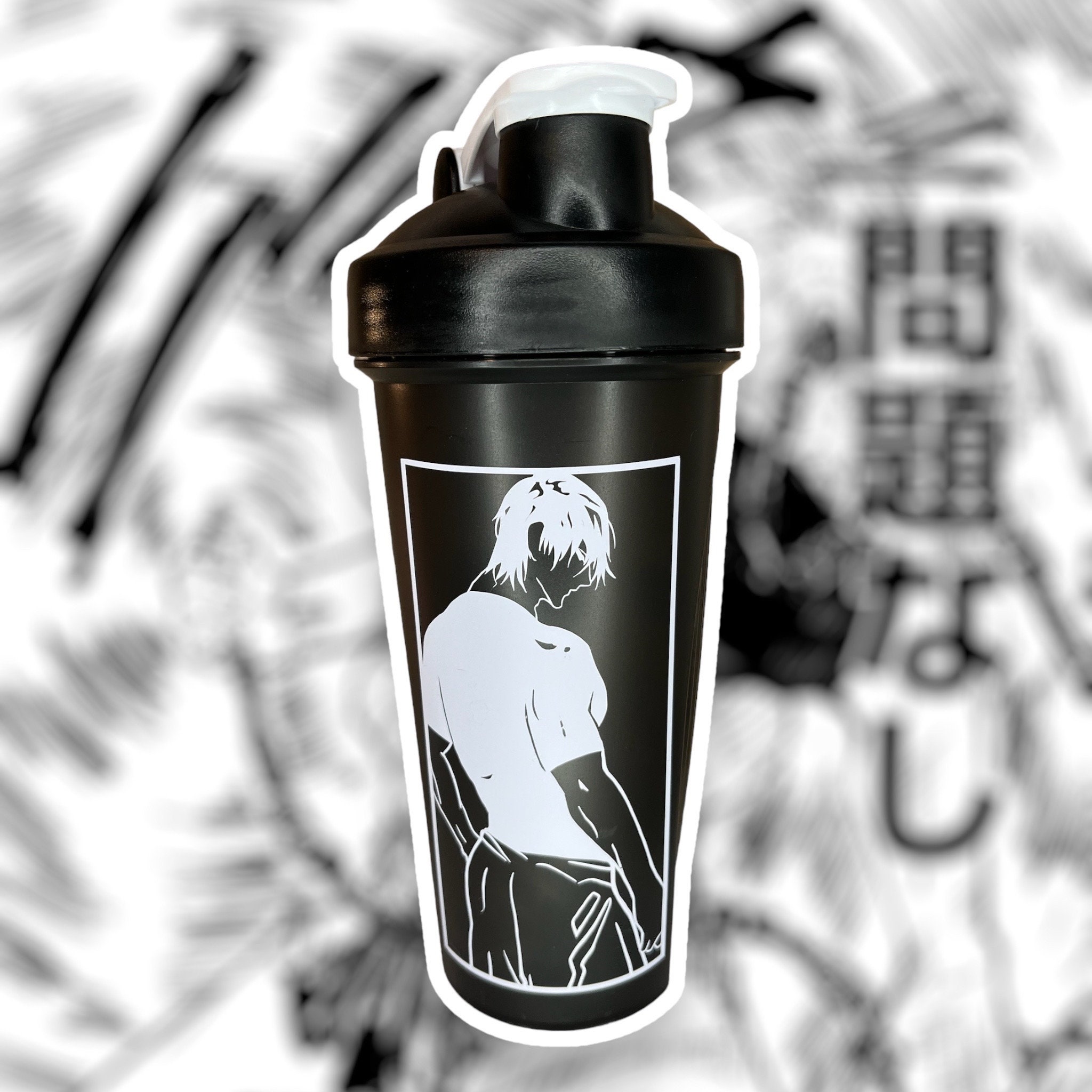 Official Licensed Naruto Shippuden Shaker Bottle THE WILL ON FIRE [CLEAR  20oz] Anime Shaker Bottle, Gymnastic Shaker/Water Bottle for Adults