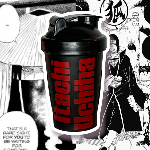  Senpai Designs Anime Shaker Bottle - 20 Ounce - Shaker Bottle  with Shaker Ball - Nutrient Shake - Protein Shake, Meal Prep & Replacement  - Gym Workout Bottle - Anime (Black) : Home & Kitchen