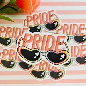 Pride Sunglasses Sticker Pride Love Sticker Laptop Sticker Car Sticker Decal Sticker LGBTQ Sticker Gift for Her Gift for Him Gift for Them