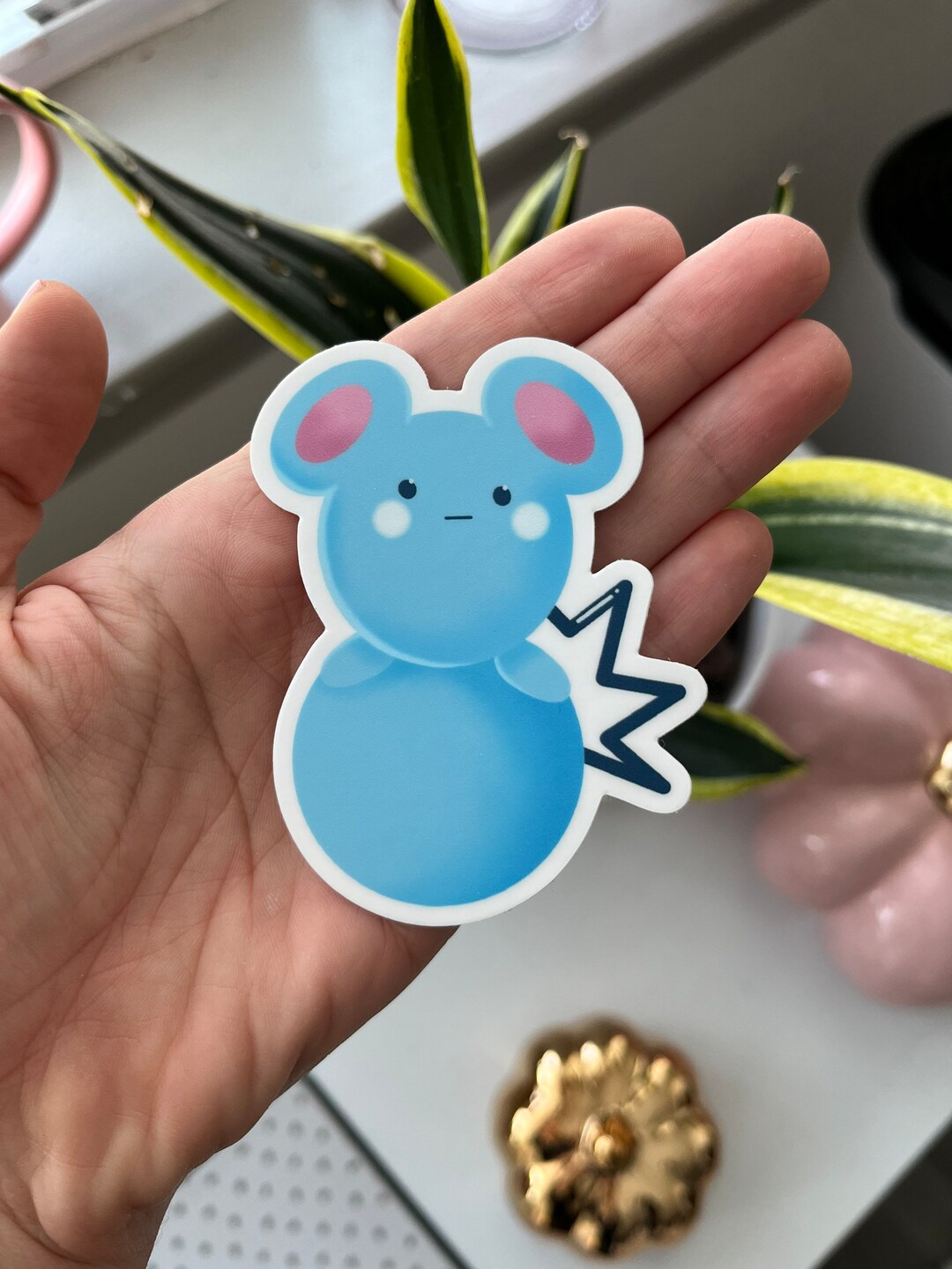 Blue Mouse Waterproof Vinyl Sticker - Laptop, Water Bottle Decal - Etsy