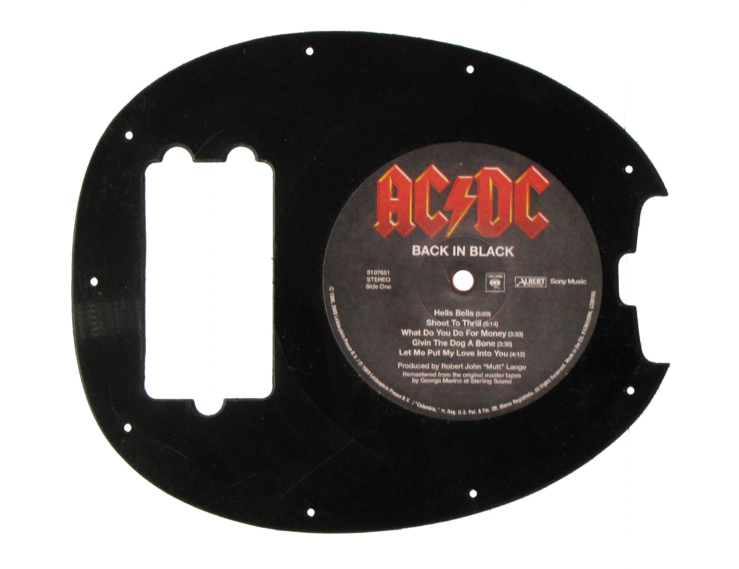 PreEB MusicMan bass pickguard from a vinyl record Etsy