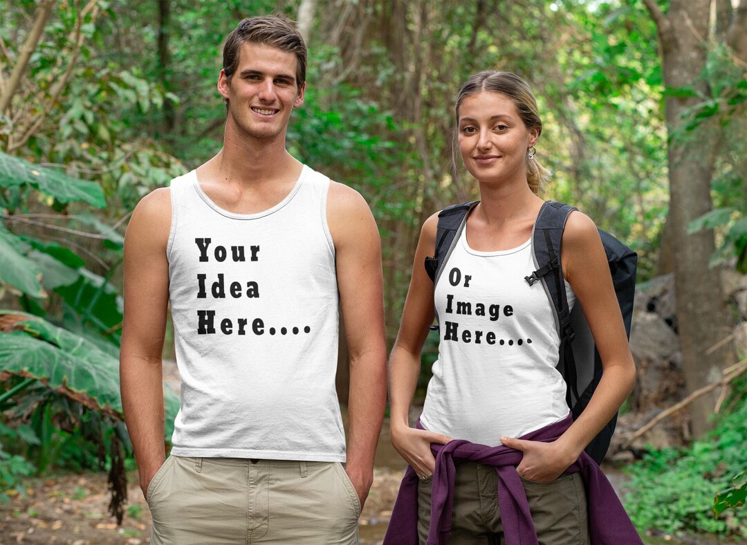 Custom Adult Tank Tops Design With Your Own Logo Image or Text ...