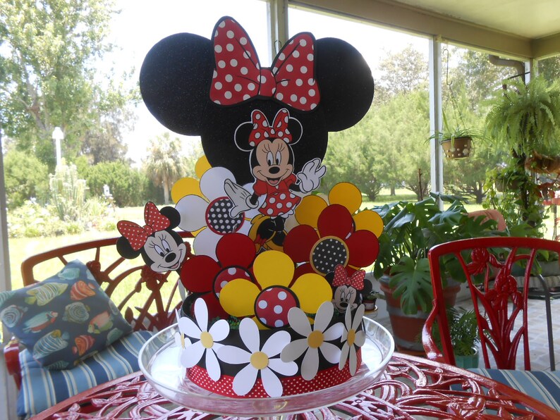 Minnie Mouse Themed Party Centerpieces To Table Decoration Etsy