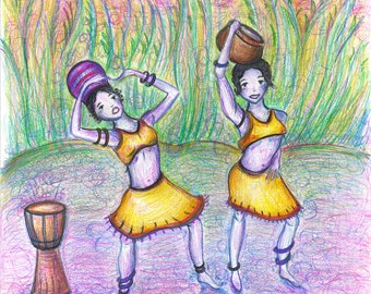 アフリカの民族舞踊家