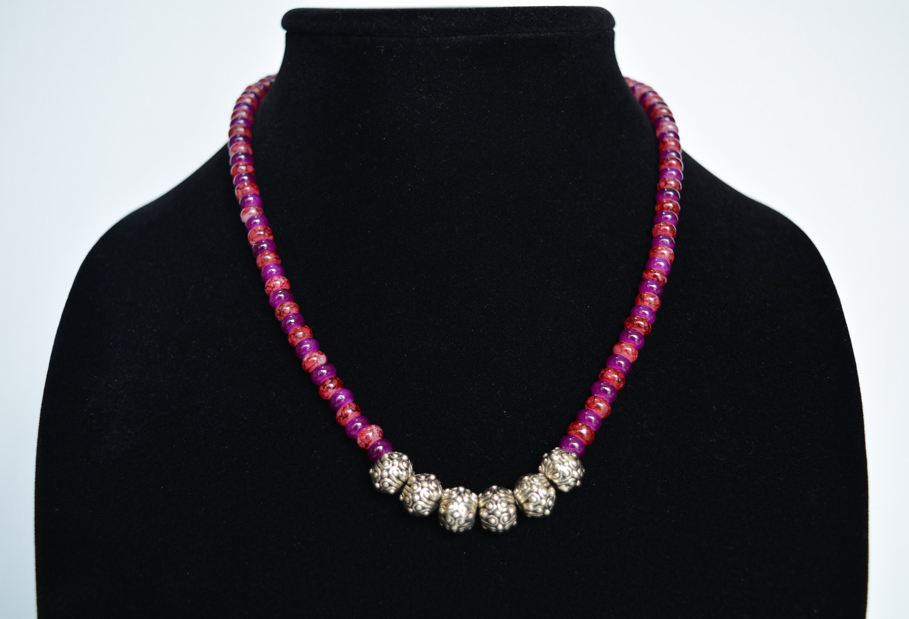 Handmade Purple Bead Necklace 18 inch For Her Bridesmaid Etsy