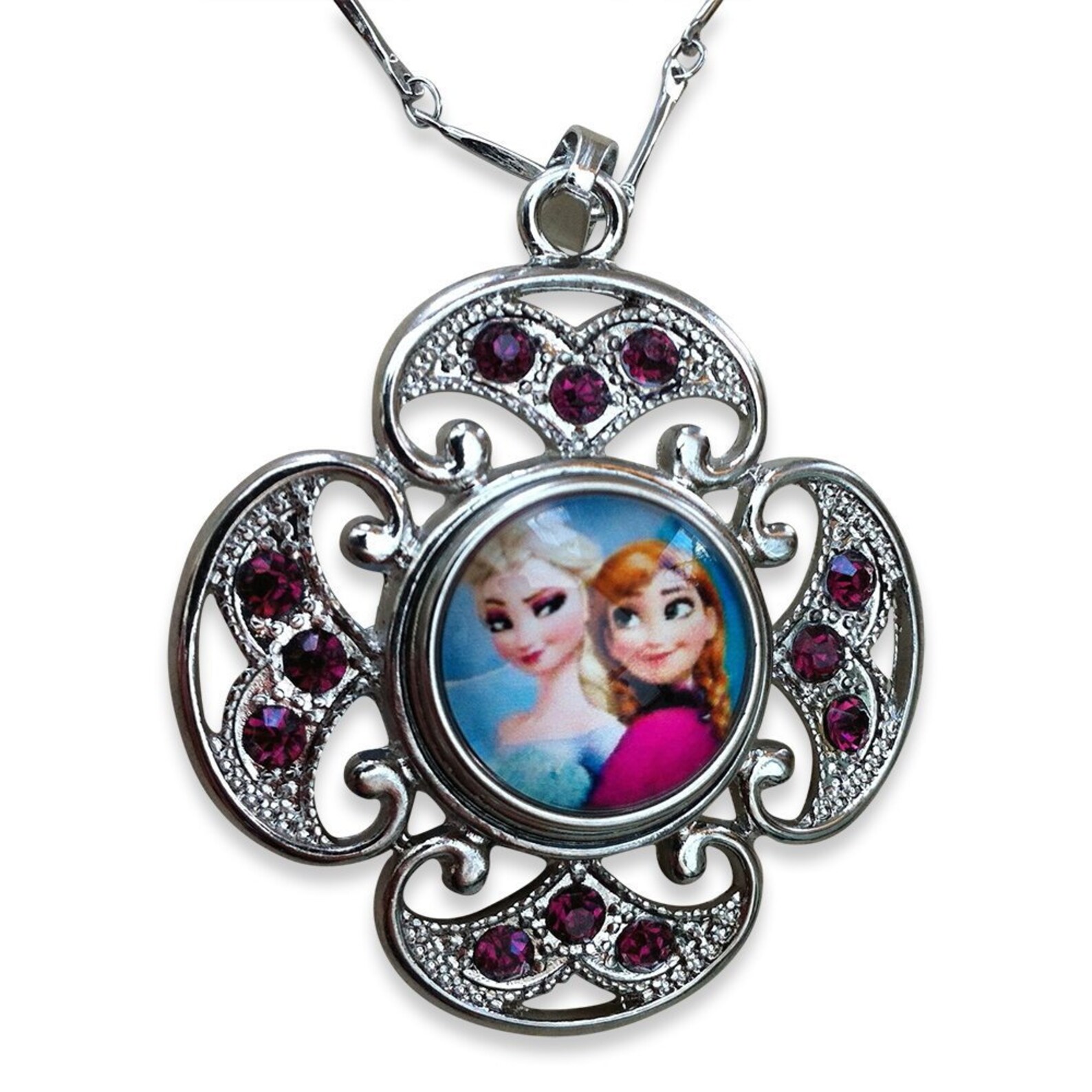 Frozen. Princess Anna Portrait Glass Cabochon Pendant Necklace Etsy