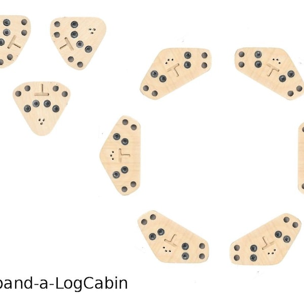 Own a LogCabin? Now you can add hexagons, jewels, triangles, and diamonds to your Log Cabin Kit!