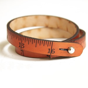 wrist ruler, leather Ruler bracelet, inch ruler bracelet, Leather Bracelet, ruler bracelet, double bracelet, double wrap ruler bracelet,