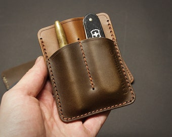 EDC Card Holder with Knife and Pen Pockets, edc pocket organizer - Fit no3 walpier buttero