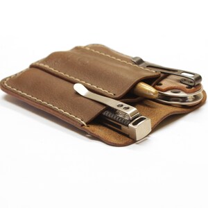 Leather edc pocket pouch, edc organizer image 8