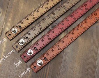 WRIST RULER BRACELET, ruler bracelet, double wrap ruler bracelet, leather bracelet,