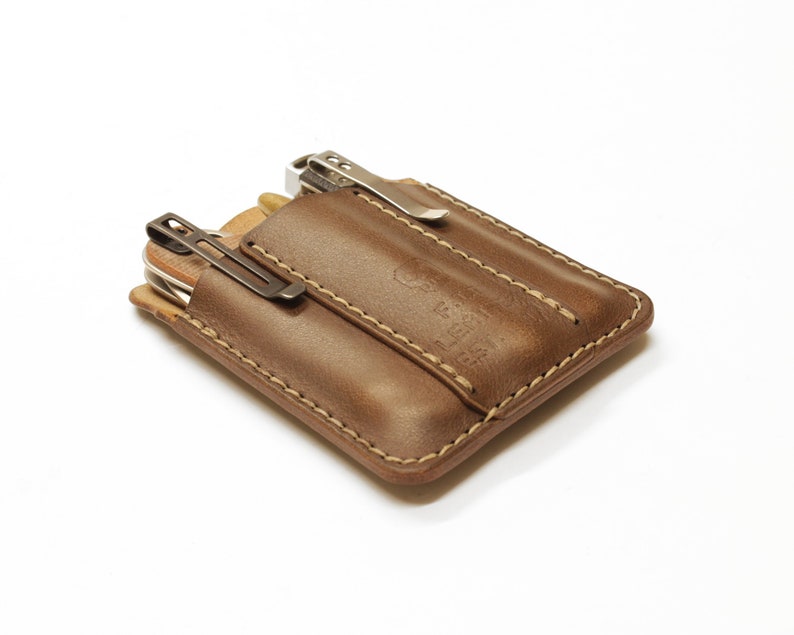 Leather edc pocket pouch, edc organizer image 6