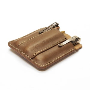 Leather edc pocket pouch, edc organizer image 7