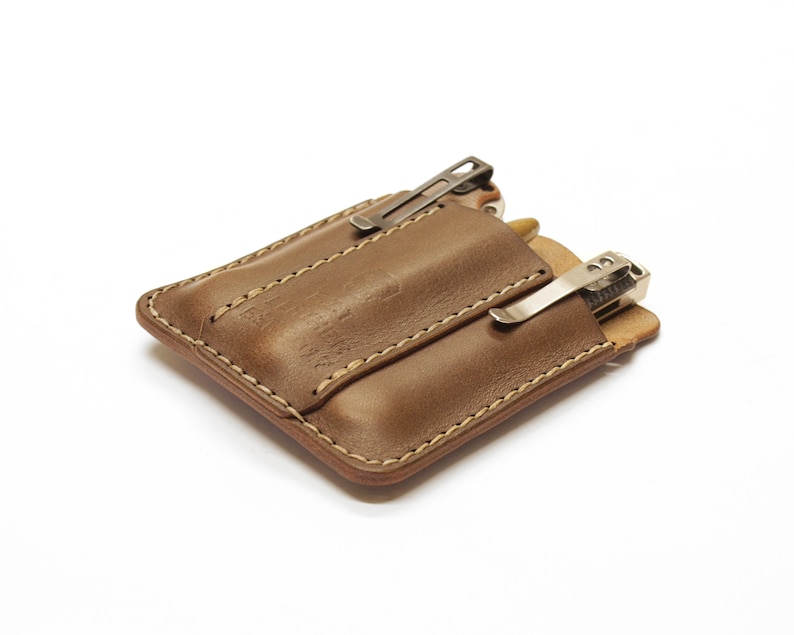 Leather edc pocket pouch, edc organizer image 7