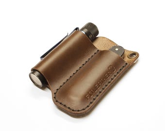 edc pocket pouch for small knife and flashlight.