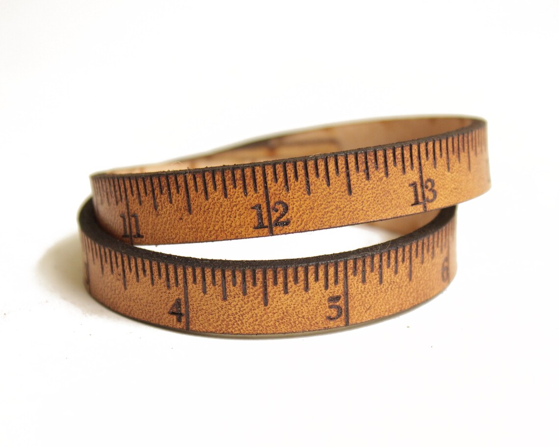 Wrist Ruler Leather Ruler Bracelet Inch Ruler Bracelet Etsy