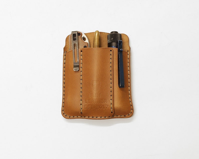 Leather edc pocket pouch, edc organizer image 5