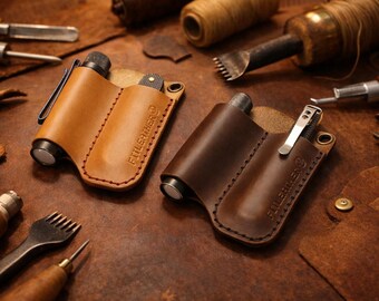 small edc pocket organizer for small knife and flashlight.