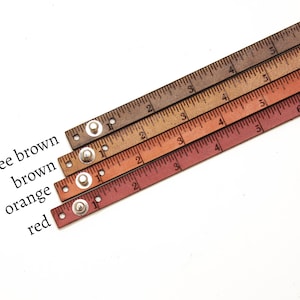 wrist ruler, leather Ruler bracelet, inch ruler bracelet, Leather Bracelet, ruler bracelet, double bracelet, double wrap ruler bracelet,