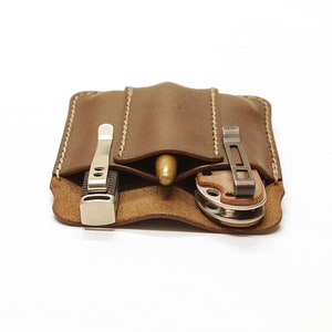 Leather edc pocket pouch, edc organizer image 9