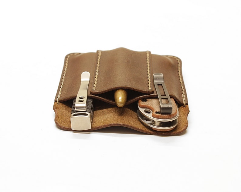 Leather edc pocket pouch, edc organizer image 9