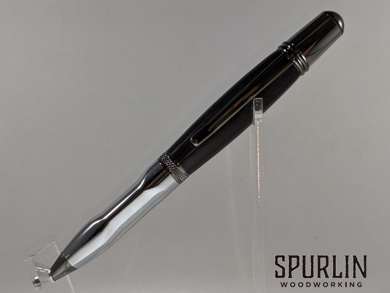 Midnight Purple on a Chrome Grip Twist Pen