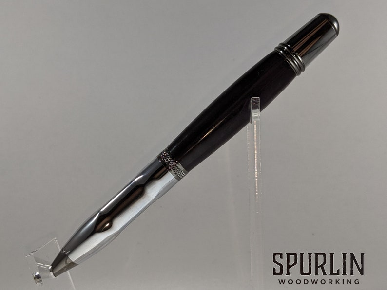 Midnight Purple on a Chrome Grip Twist Pen