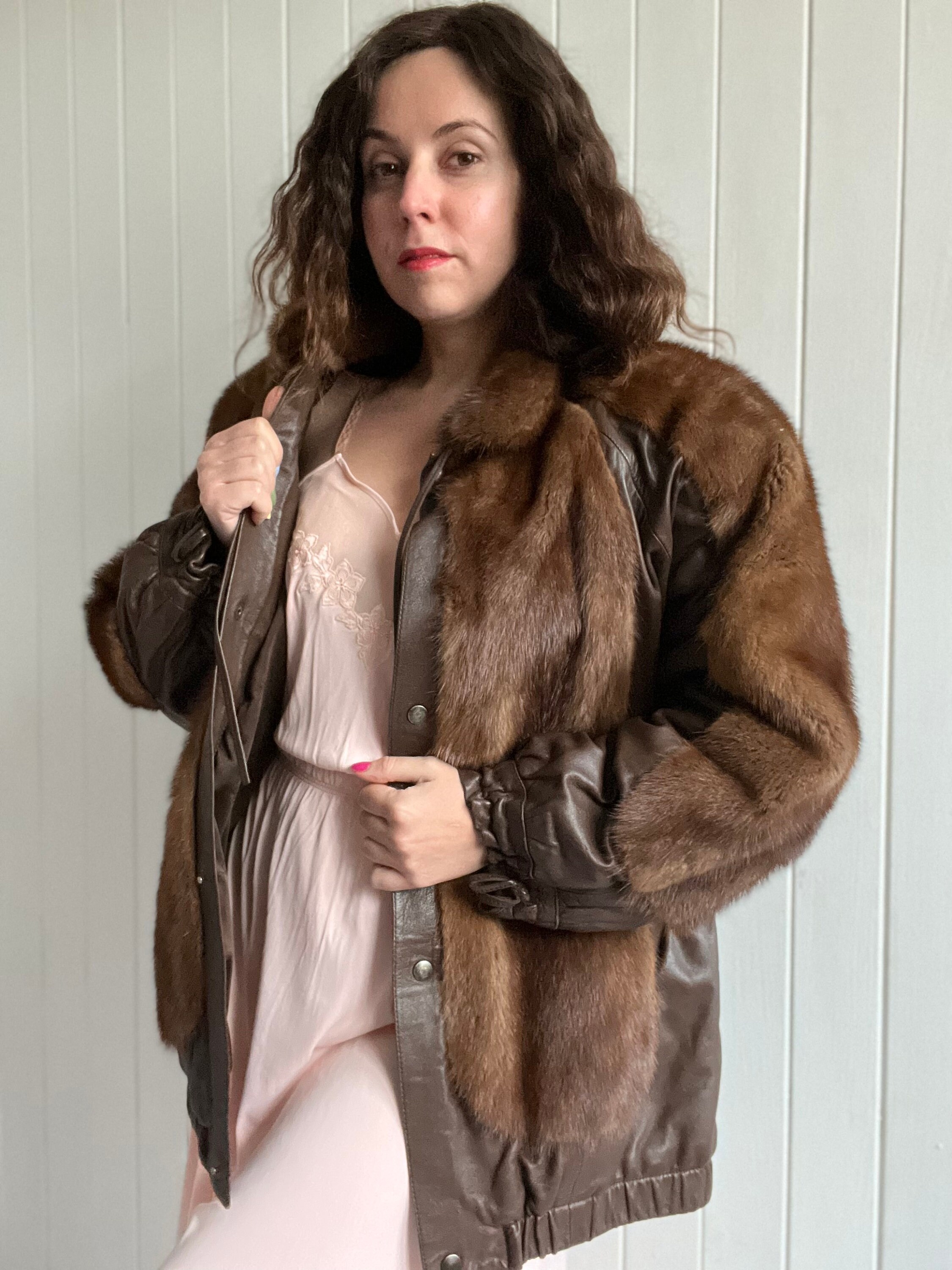 な*え様 80s reversible mink leather bomber Reversible Men's Mink Fur to Leather Bomber Jacket – Henig Furs