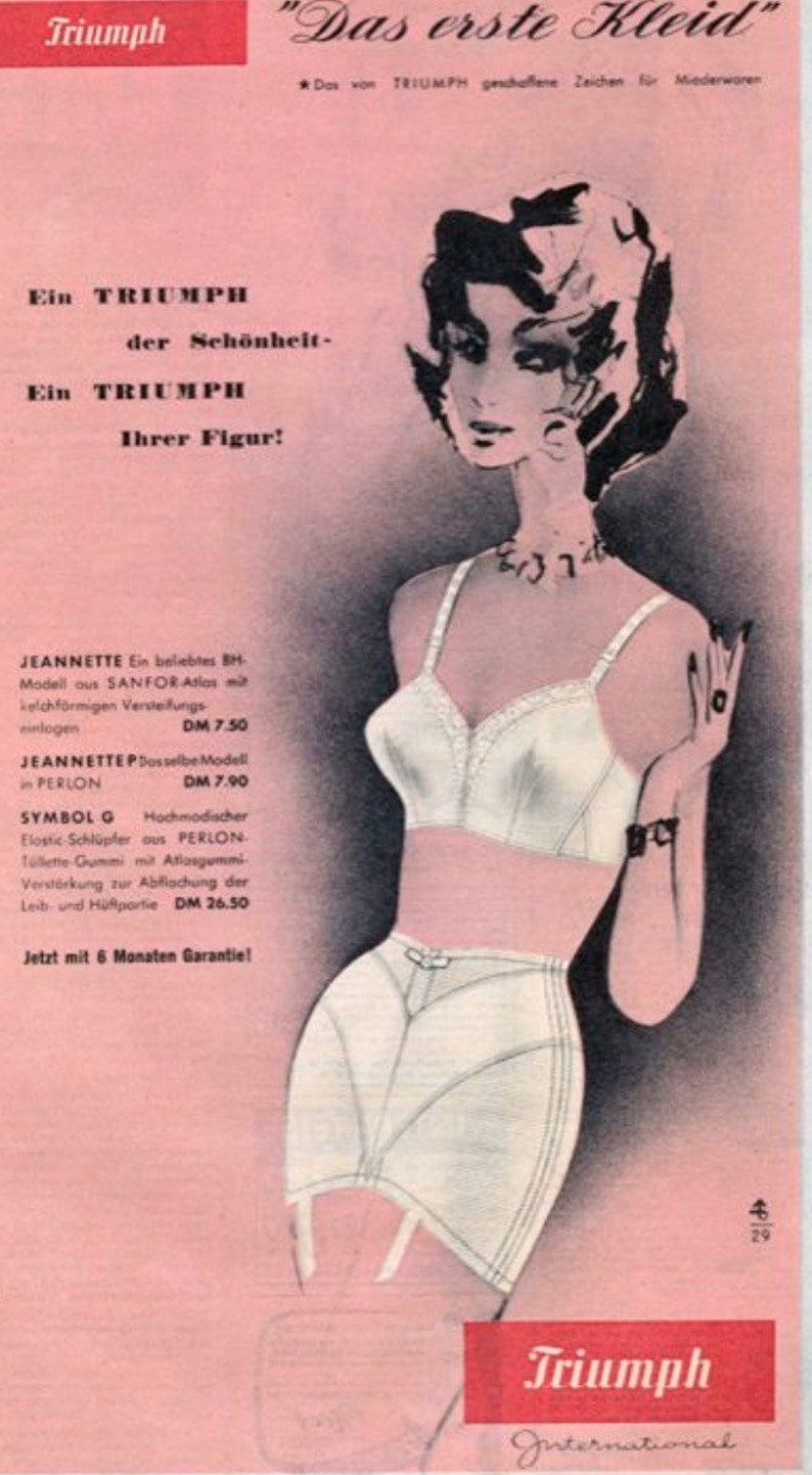 Size Small Vintage Peach Bra 1950s TRIUMPH Bullet Bra Fetish Bra Vintage Lingerie