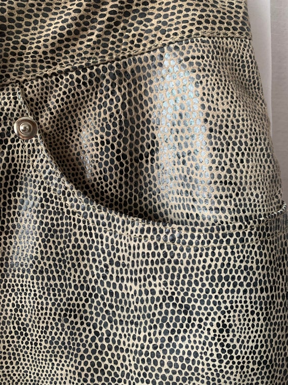 1990s NINA RICCI Lizard Skin Pants | Vintage  Lea… - image 9