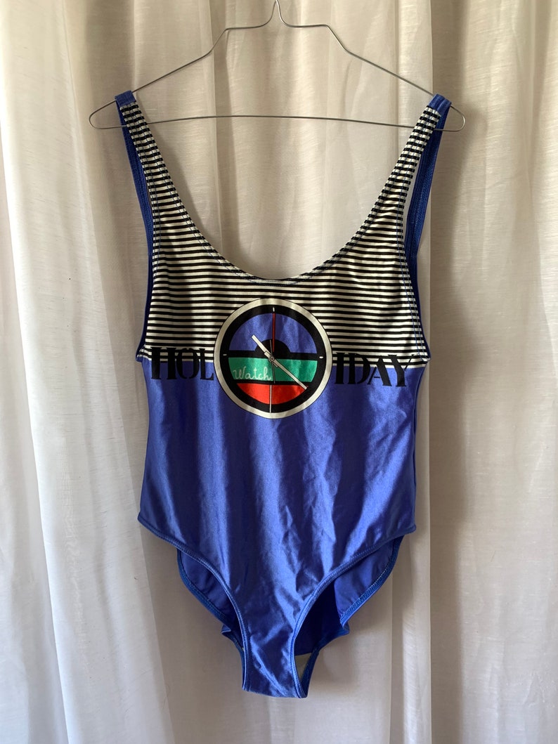 80s One-piece Swimsuit HOLIDAY Vintage Bathing Suit Striped | Etsy