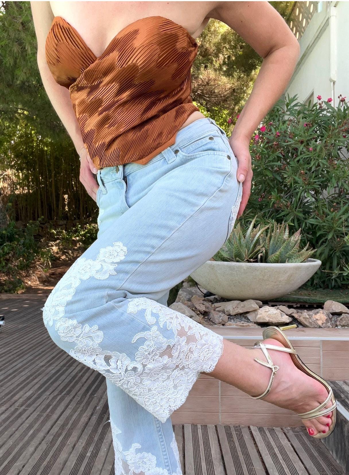 2000s White Jeans - Etsy