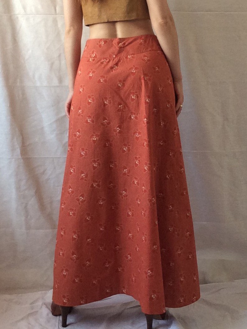 1970s Cotton CACHAREL Skirt Summer Hippie Skirt