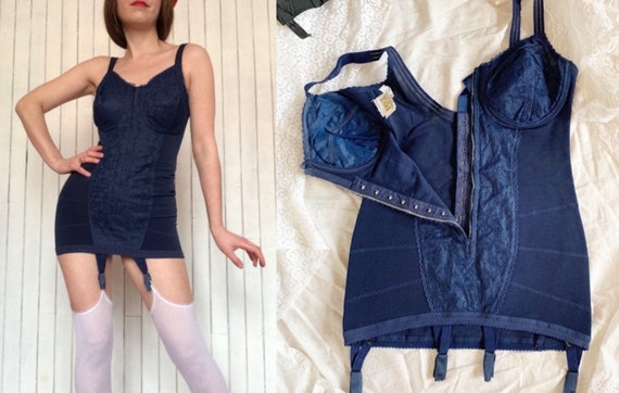 1960s Blue All in one Girdle, Vintage Shaping Gird