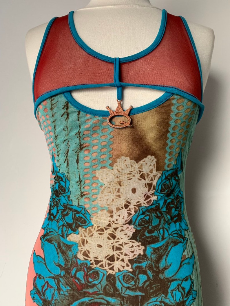 SAVE the QUEEN Punk Dress Vintage 1990\u2019s Dress Summer Dress Boho Dress Mesh Dress Layered Dress