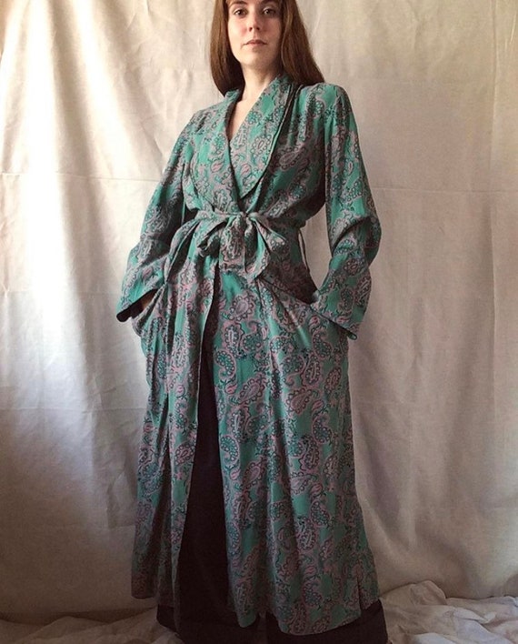 1930s Cotton Dressing Gown Small Medium ...