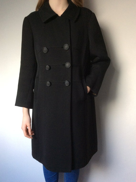Black 1970s Coat, Woolen Coat