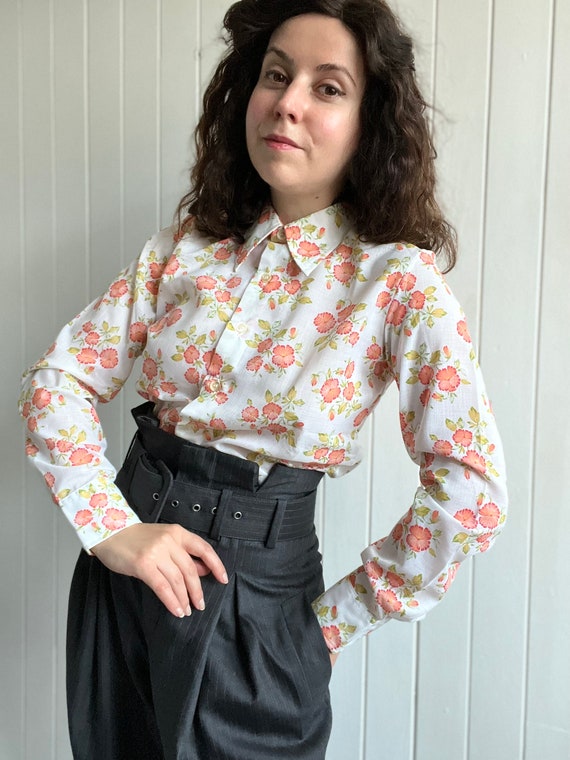 Chemise vintage 70 femme sale