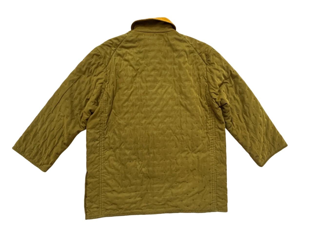 Vintage 80s 90s HERMÈS Paris Chartreuse Green Padded Cotton Vintage 80s 90s HERMÈS Paris Chartreuse Green Padded Cotton