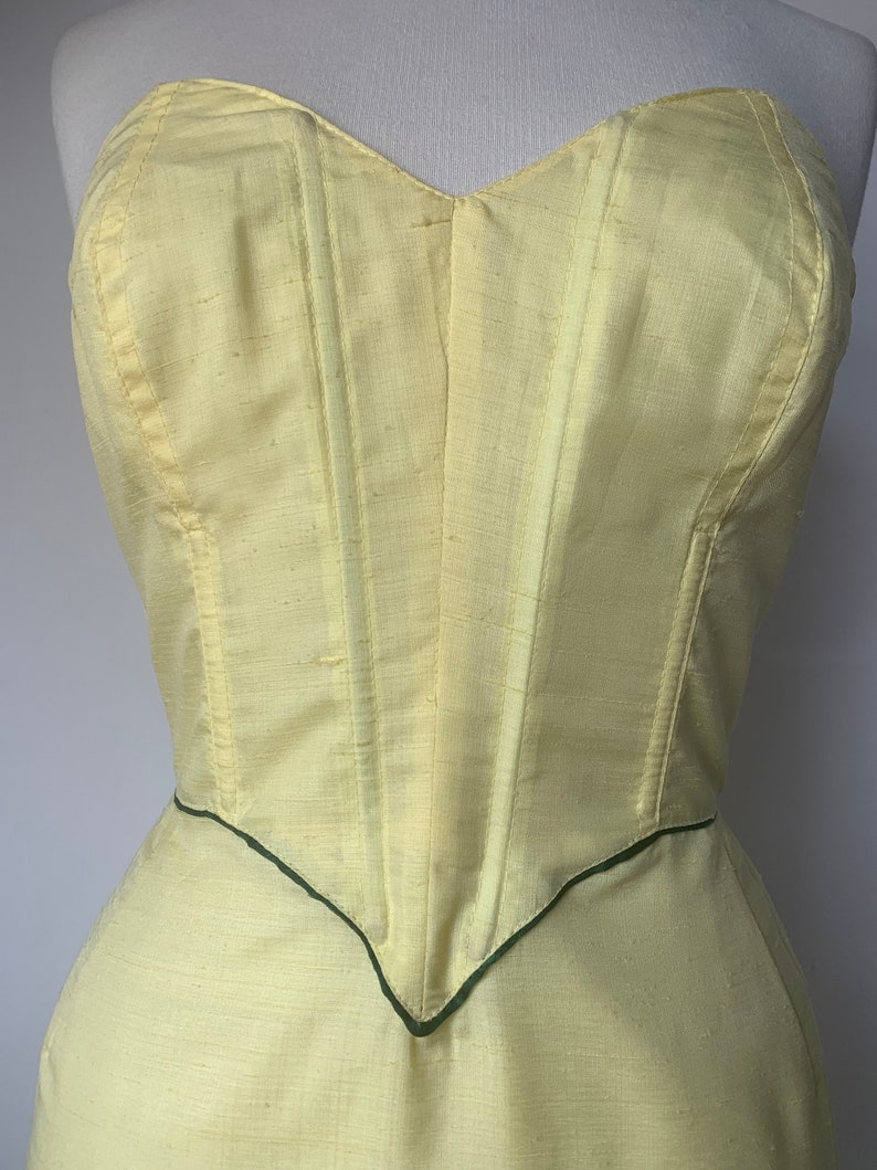 silk dress with corset