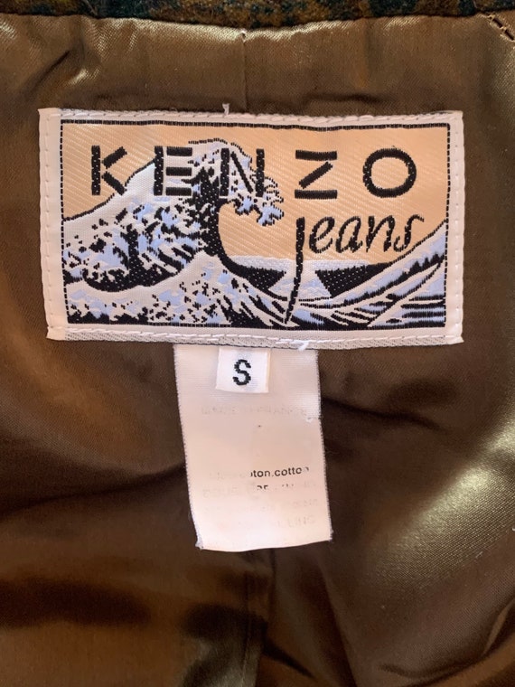 Vintage KENZO Quilted Jacket, 1980s Velvet Blazer… - image 4