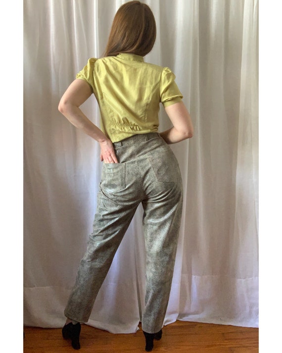 1990s NINA RICCI Lizard Skin Pants | Vintage  Lea… - image 6