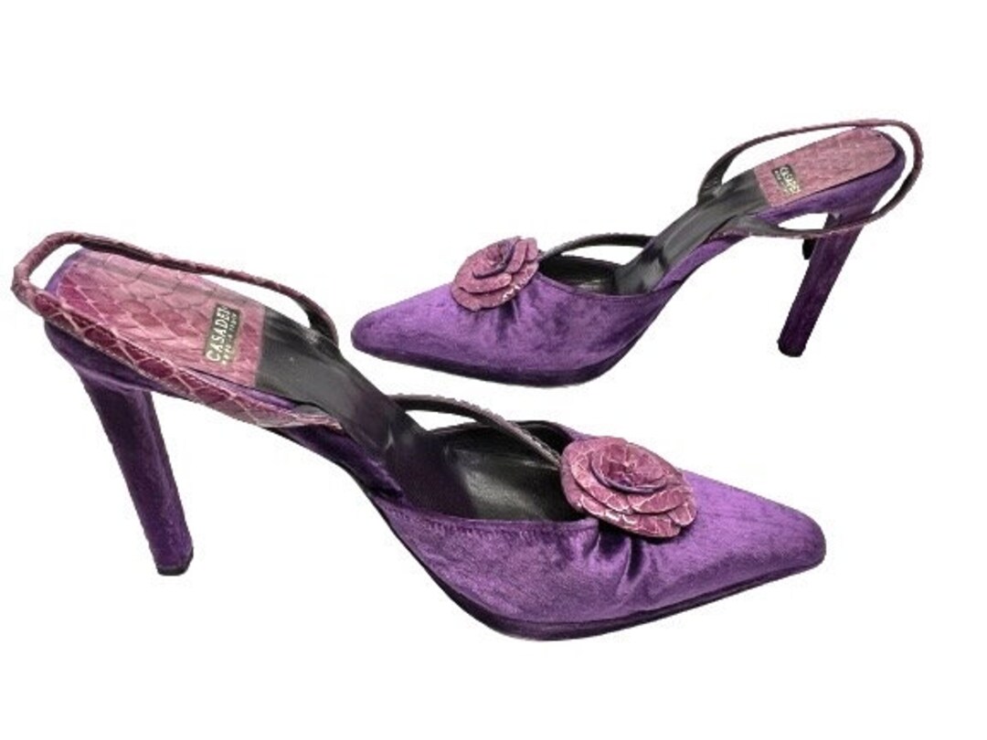 Escarpins Casadei Velours Et Strass - Taille 10 US - Haut Talon - Neuf Avec Boîte (BNIB)
