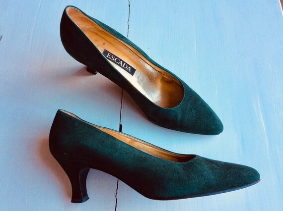 green suede shoes