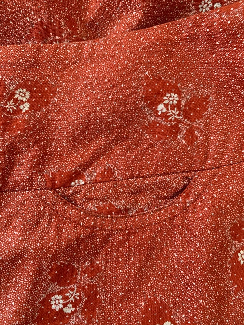1970s Cotton CACHAREL Skirt Summer Hippie Skirt